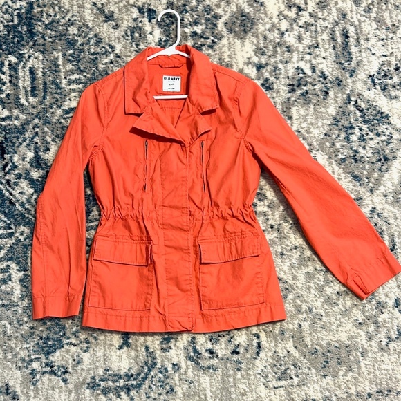 Coral Cinched Utility Jacket. Sm. Old Navy - Picture 2 of 5
